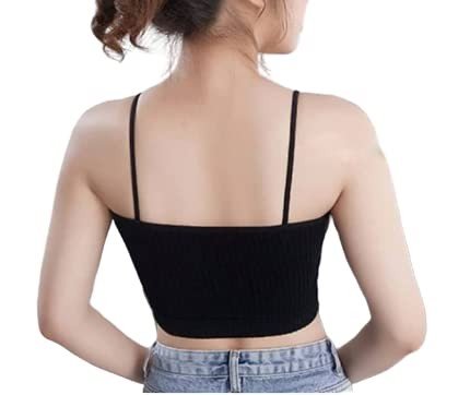 DAVINA FASHIONS Camisole Sports Yoga Tank top with Straps for Women's and Girls Free Size (26 to 34 Bust-Size) (Removable Pad)