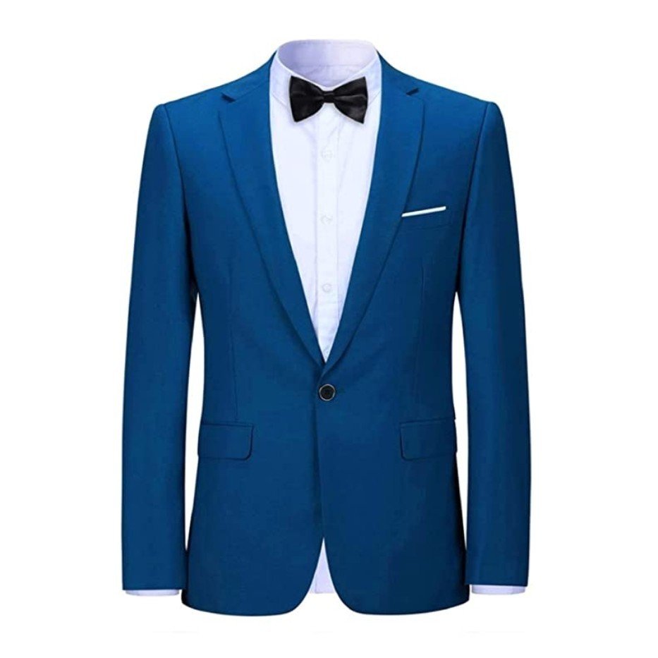 Trulyfeb Dark Blue Blazer for Mens
