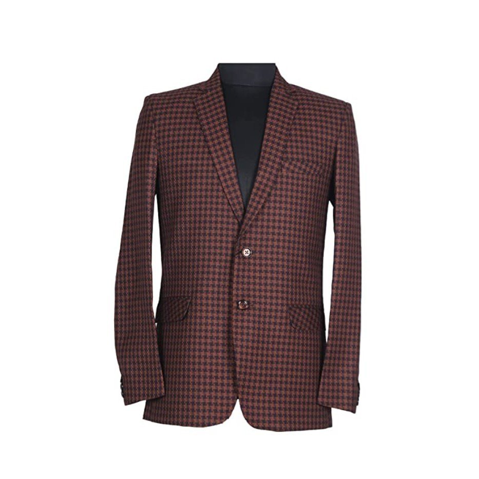 SHA21STORE Checkered Single Breasted Festive & Wedding Casual, Full Sleeve Blazer Coat Jacket for Men Boys