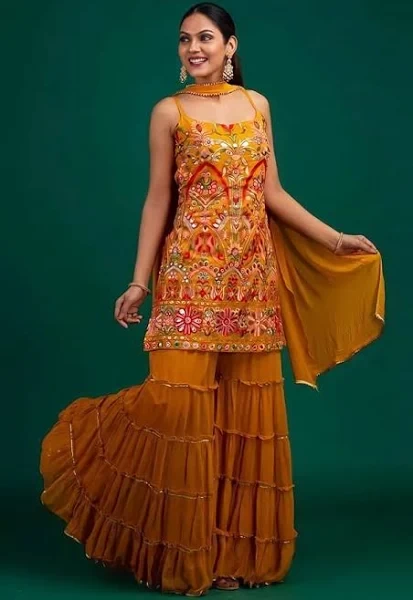 (New) Punjabi Sharara dress for wedding with Price In 2022