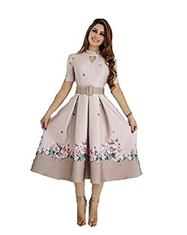 FOXDX Women's Fit and Flare Knee Length Dress