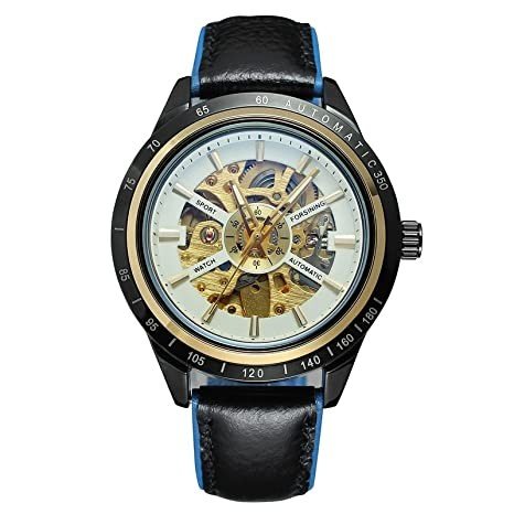 Forsining Automatic Mechanical Skelton Analog Leather Band Men's Watch - FSG8042