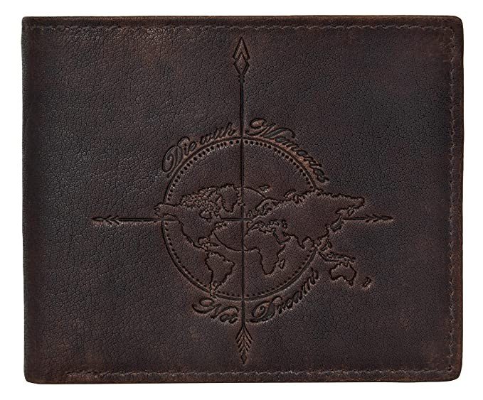 Urban Forest Atlas Brown RFID Blocking Leather Wallet for Men