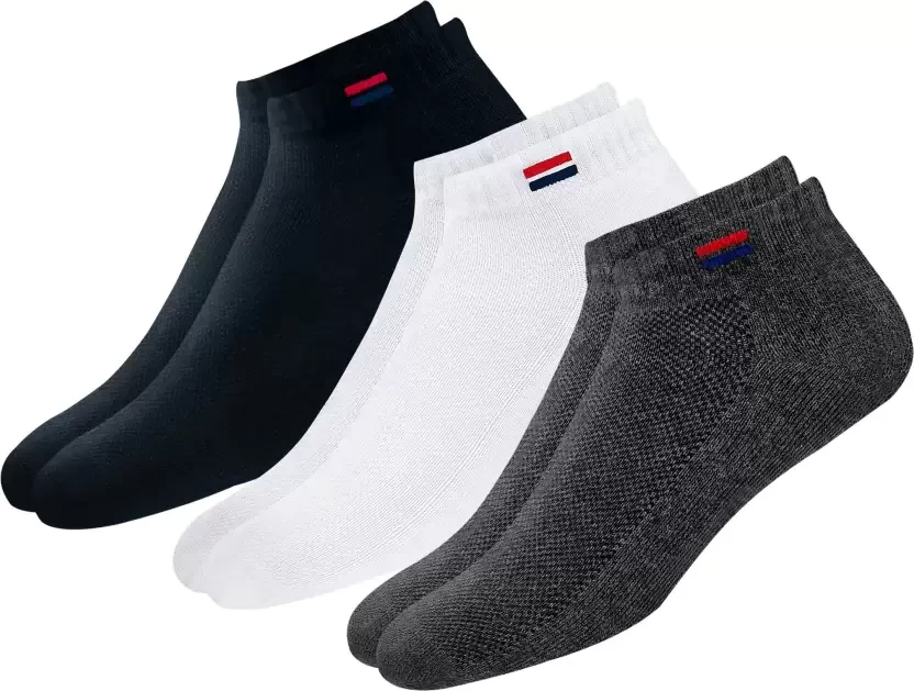 Men Solid Ankle Length  (Pack of 3)