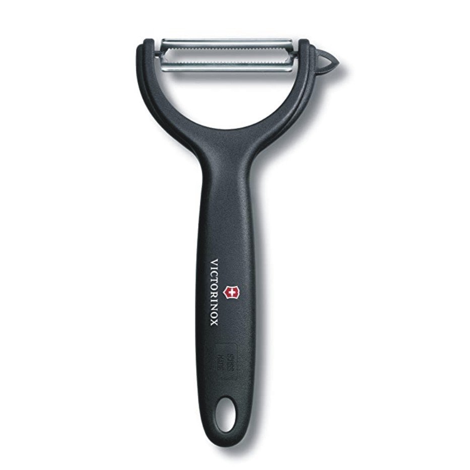 Victorinox, Swiss Classic Multipurpose PEELER/ Vegetable SCRAPPER Double Edge Serrated -BLACK colou