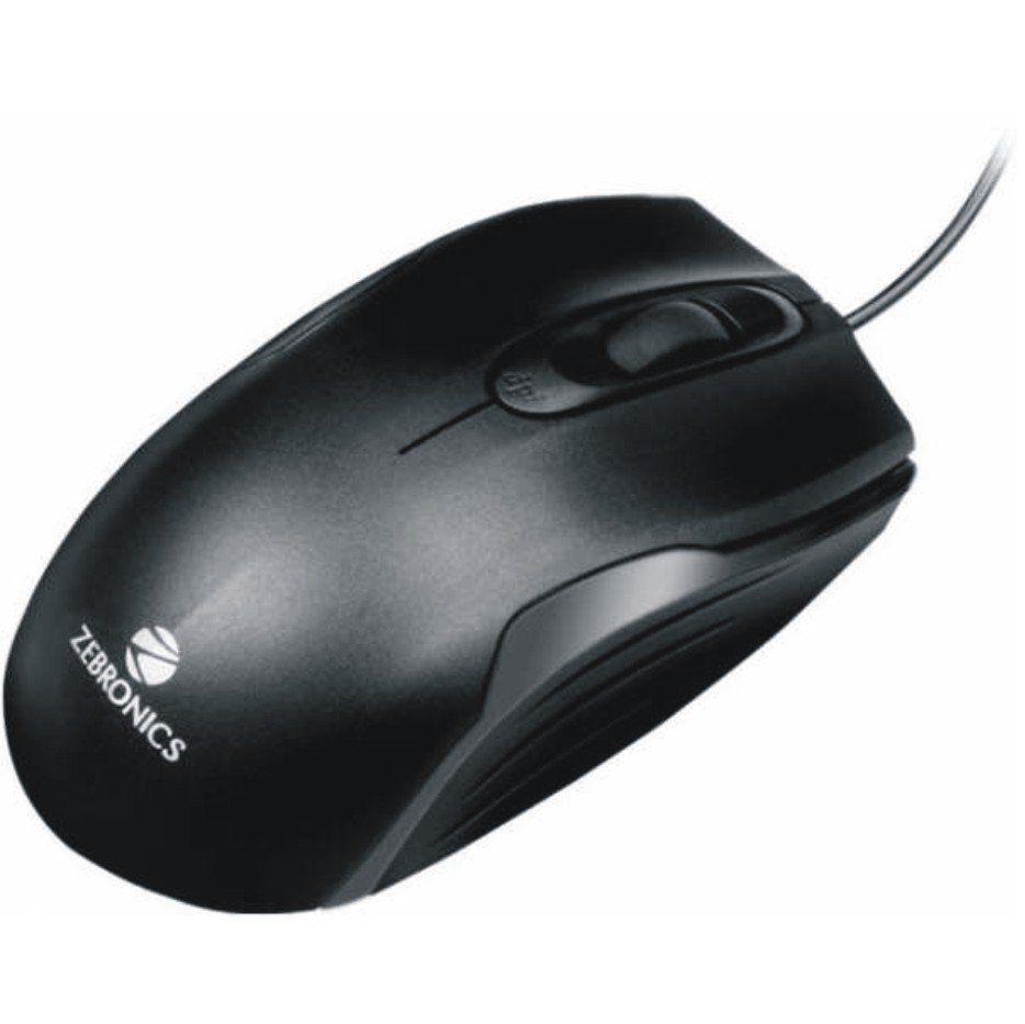 ZEBRONICS ALEX Wired Optical Mouse  (USB 2.0, Black)