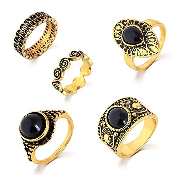 Hot And Bold Oxford Street Edition 5 pcs Set Finger Rings for Women & Girls