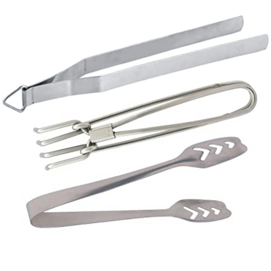 RetailNet™ Stainless Steel | Rust Resistant | Dishwasher Safe | Tong | Chimta | Utility Holder | Pakkad | Lifter Combo (3 Pcs Pack)