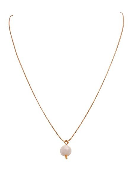 BFC- Buy For Change Casual and Office wear One Gram Gold Plated Pearl Pendant with 18 inches chain for woman and Girl