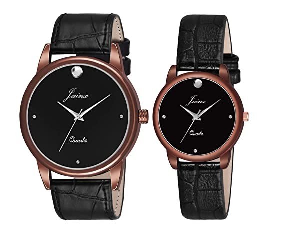 Jainx JC498 Black Dial Analog Watch - for Couple