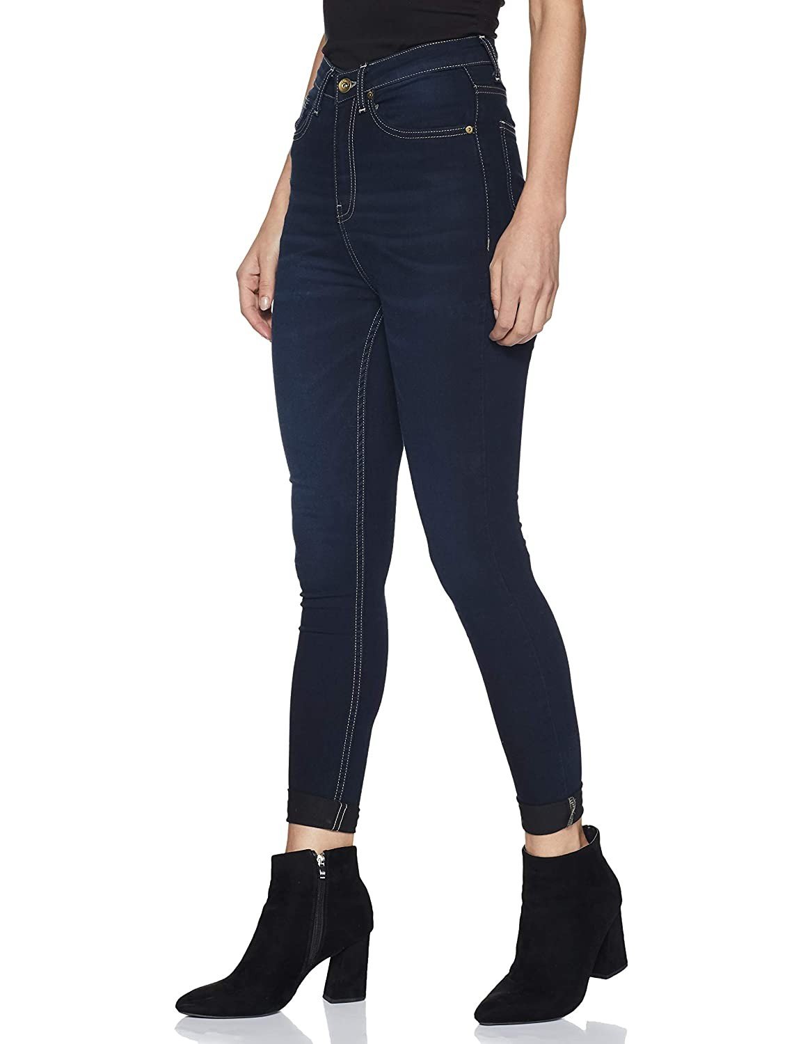 ymbol Women's Skinny Jeans (SS19DNM002E_Raw Navy_34