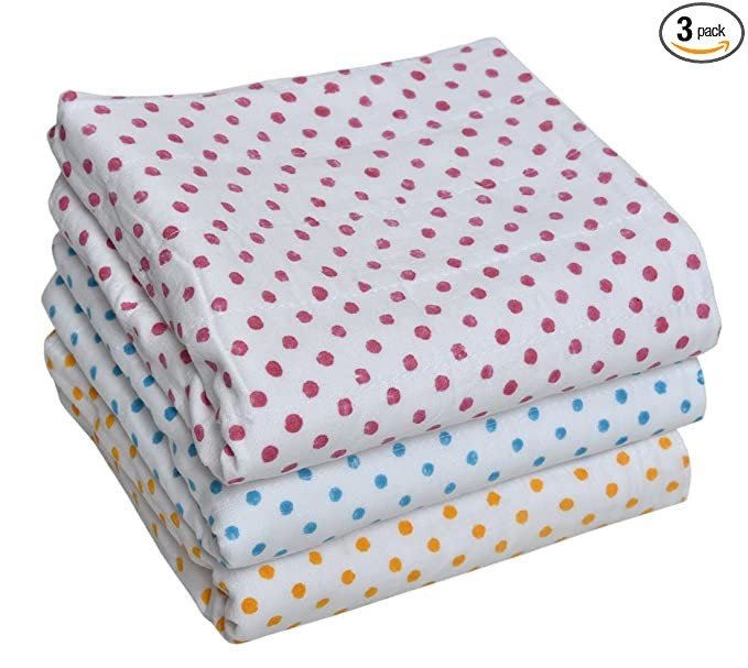 Rojdeal Super Absorbent Diaper/Nappy Changing Mats for baby Water Proof Bed Protector with Foam Cushioned for New Born Baby (0-12 Months) Set of 3